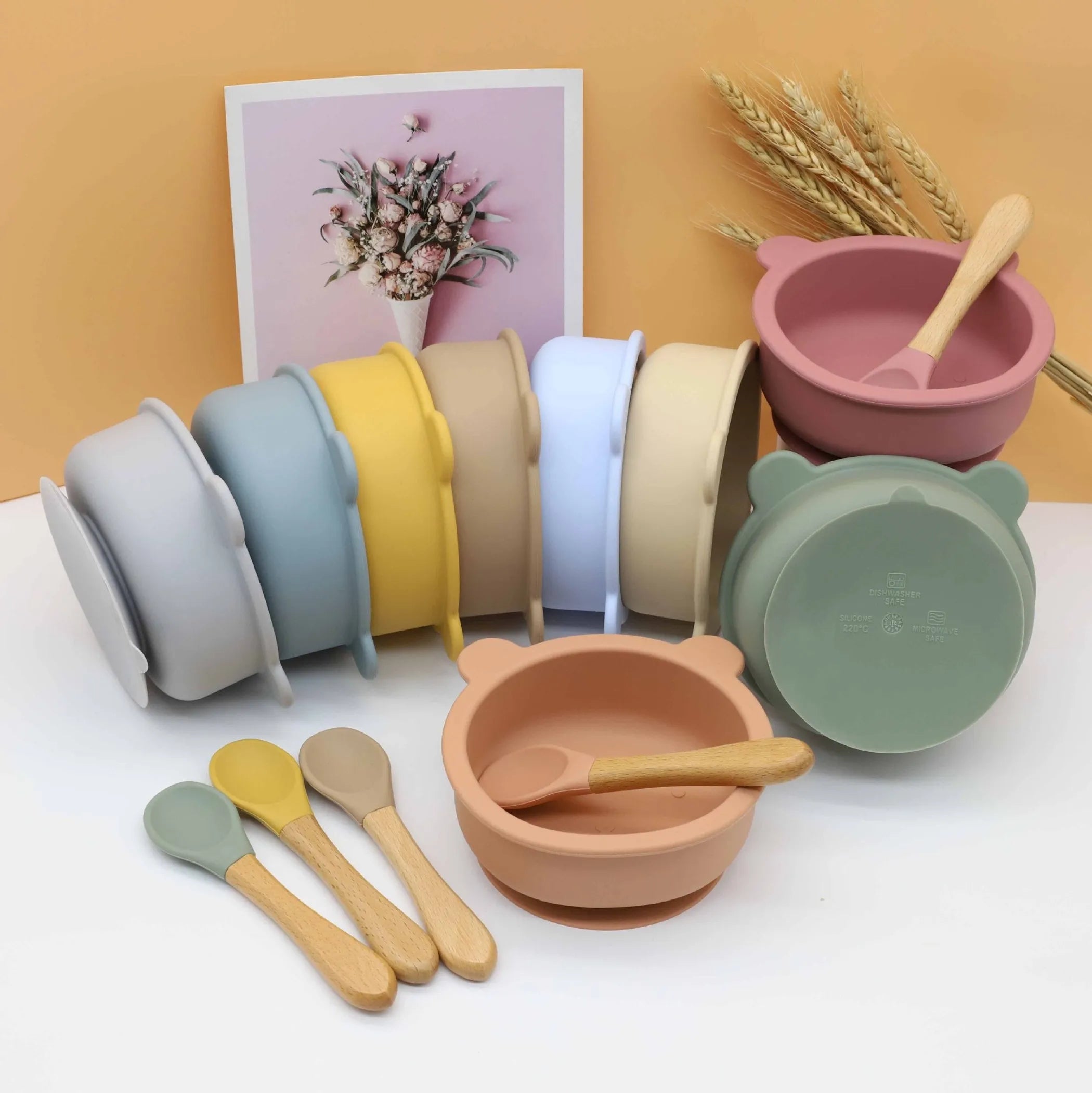 Bear Silicone Suction Bowl Set