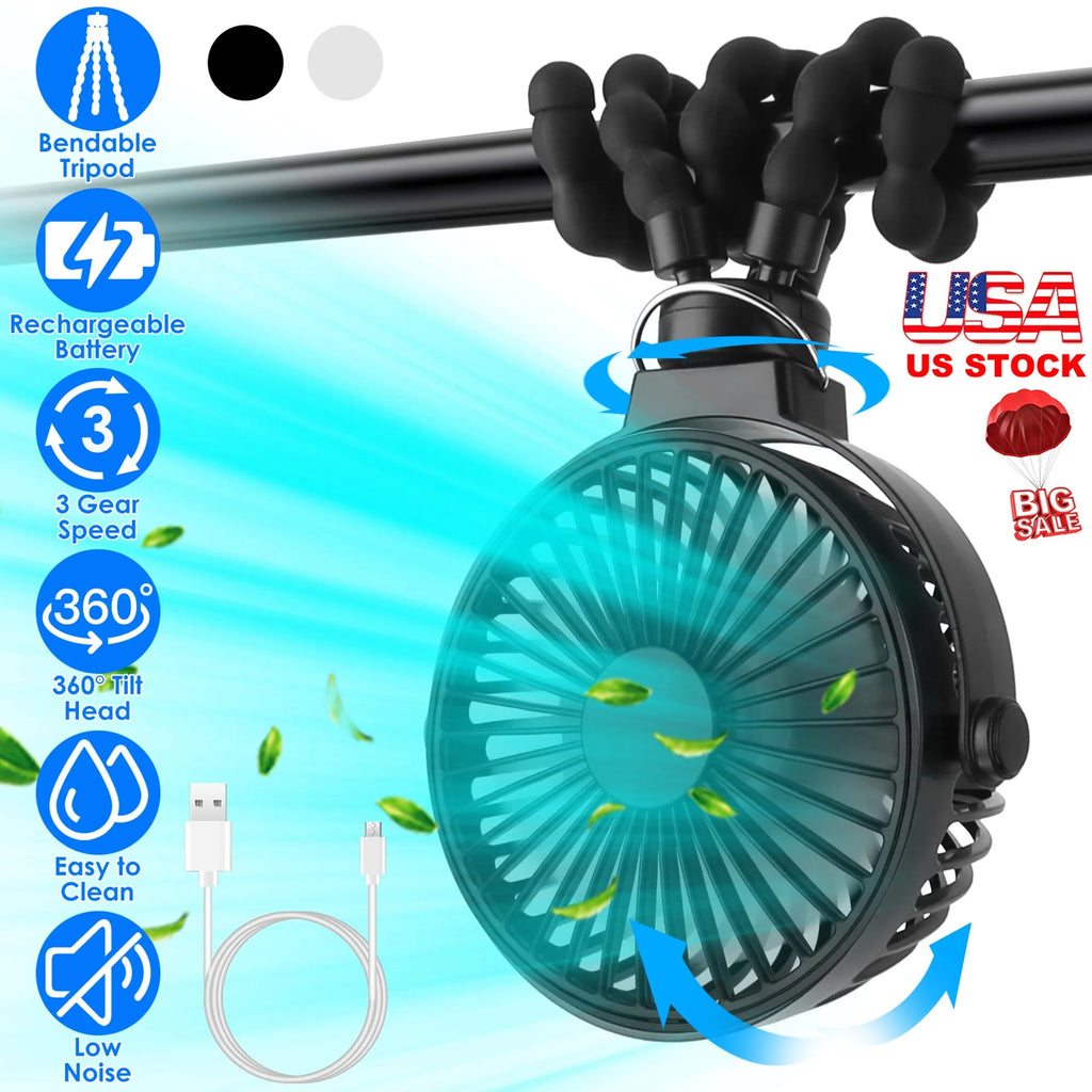 Rechargeable Stroller Fan