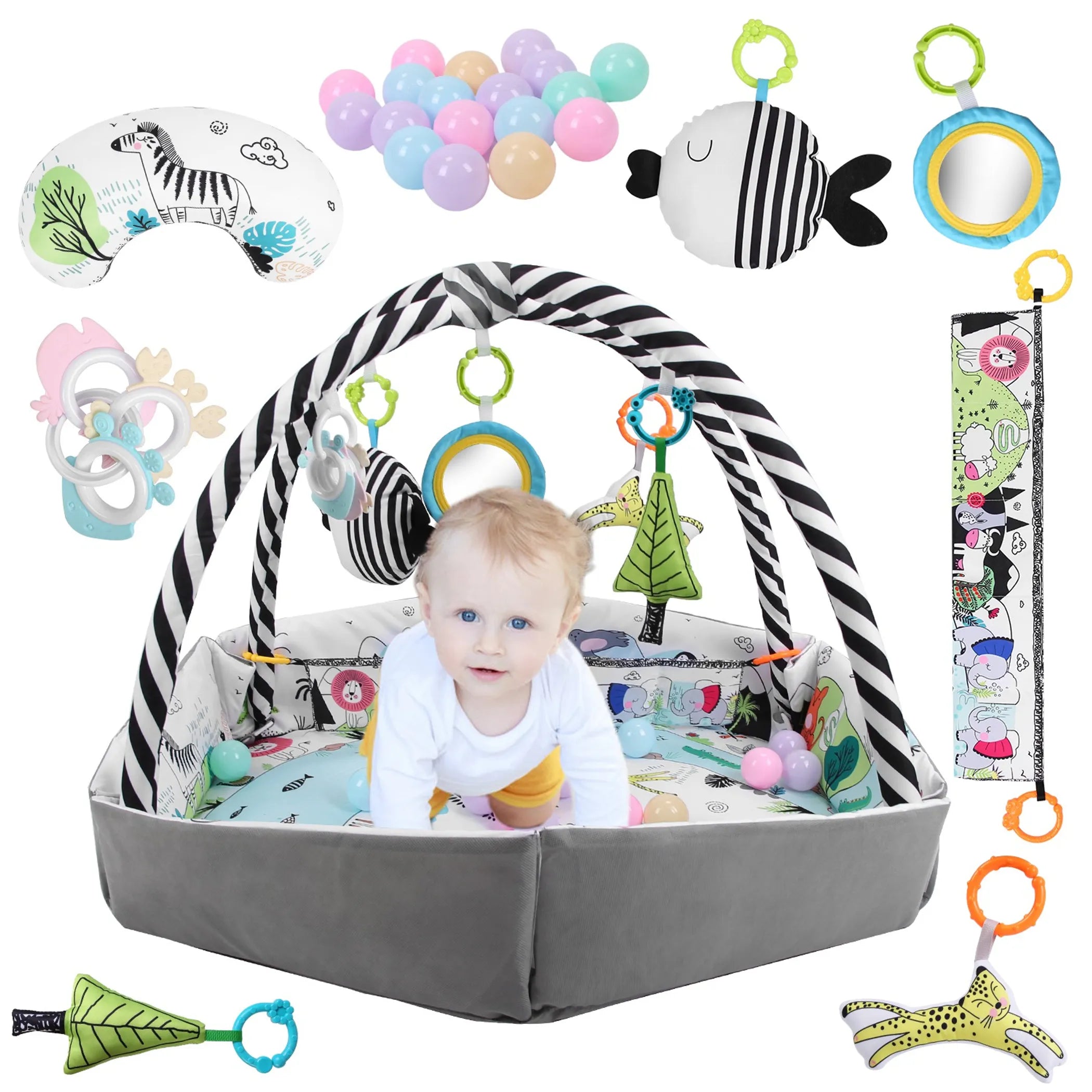 4-in-1 Baby Play Gym & Ball Pit
