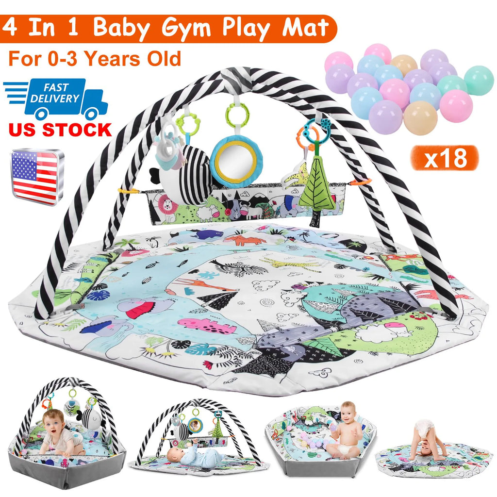 4-in-1 Baby Play Gym & Ball Pit