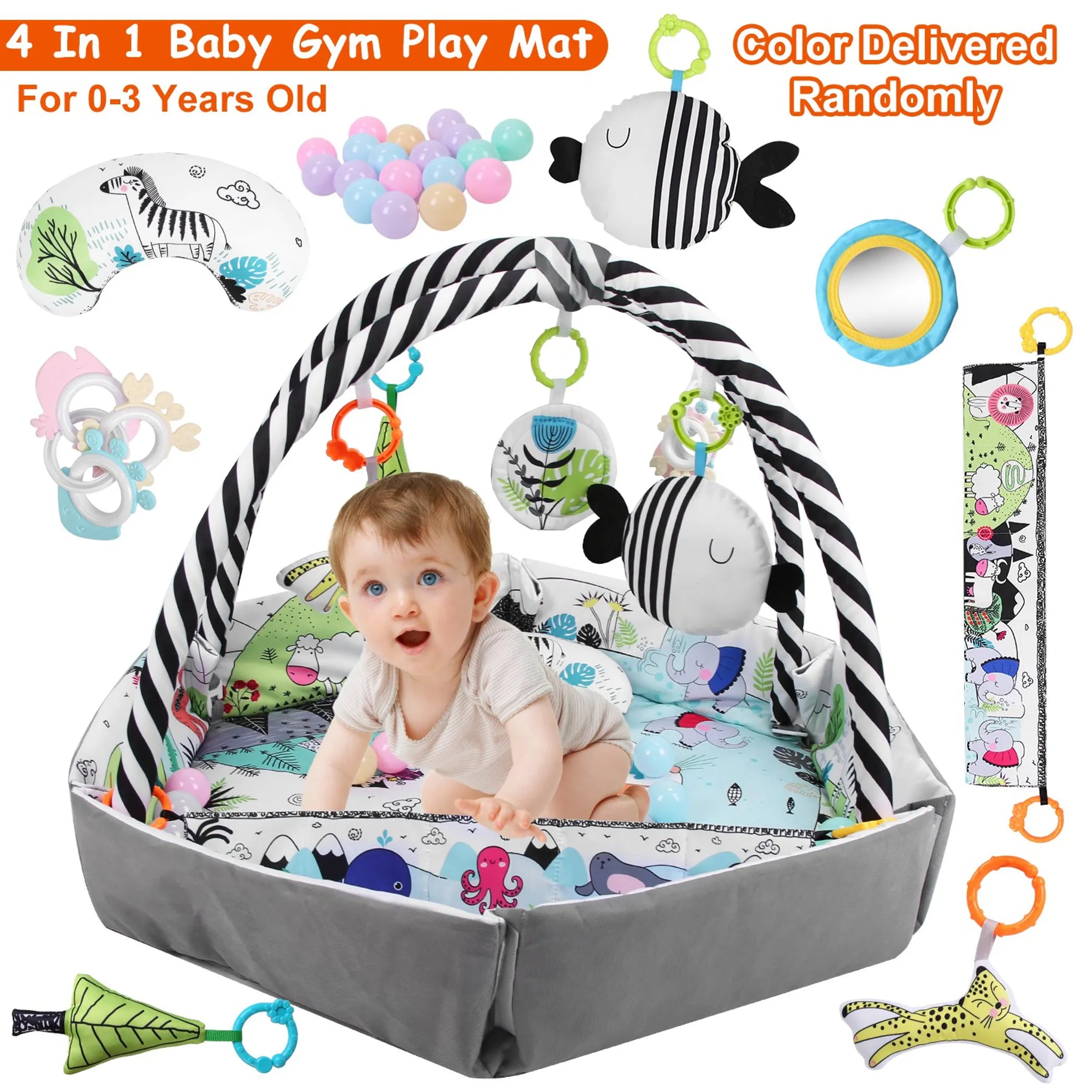 4-in-1 Baby Play Gym & Ball Pit