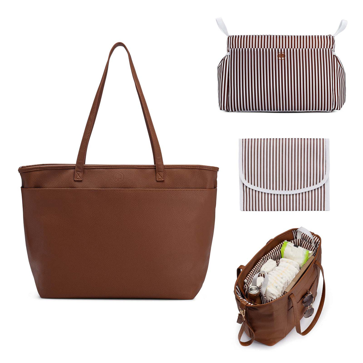 Willow Vegan Leather Diaper Tote