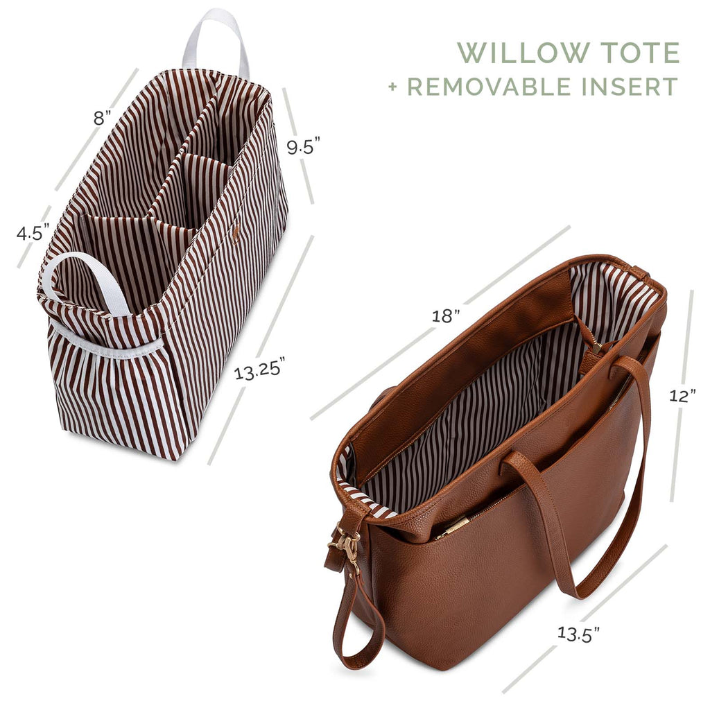 Willow Vegan Leather Diaper Tote
